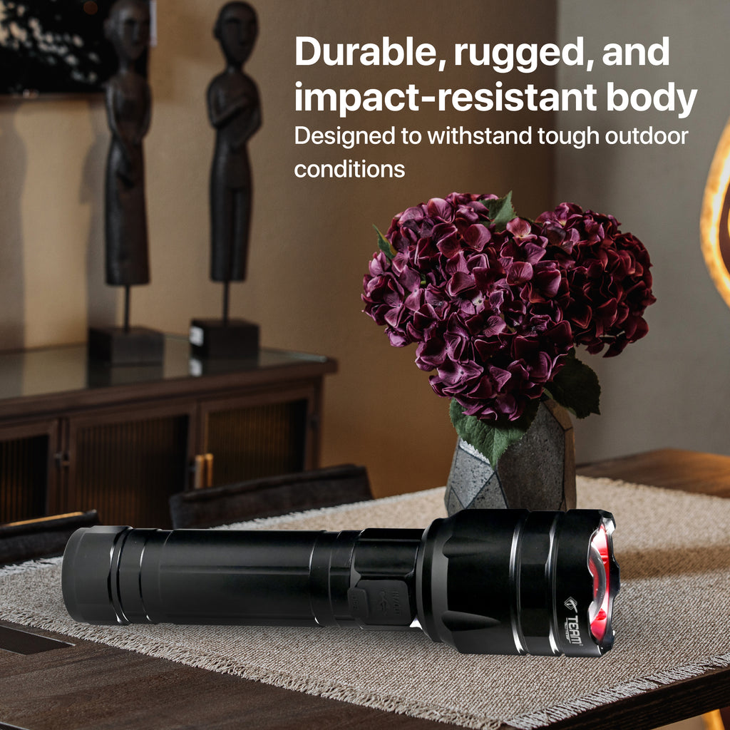 Rechargeable LED Torch With Zooming