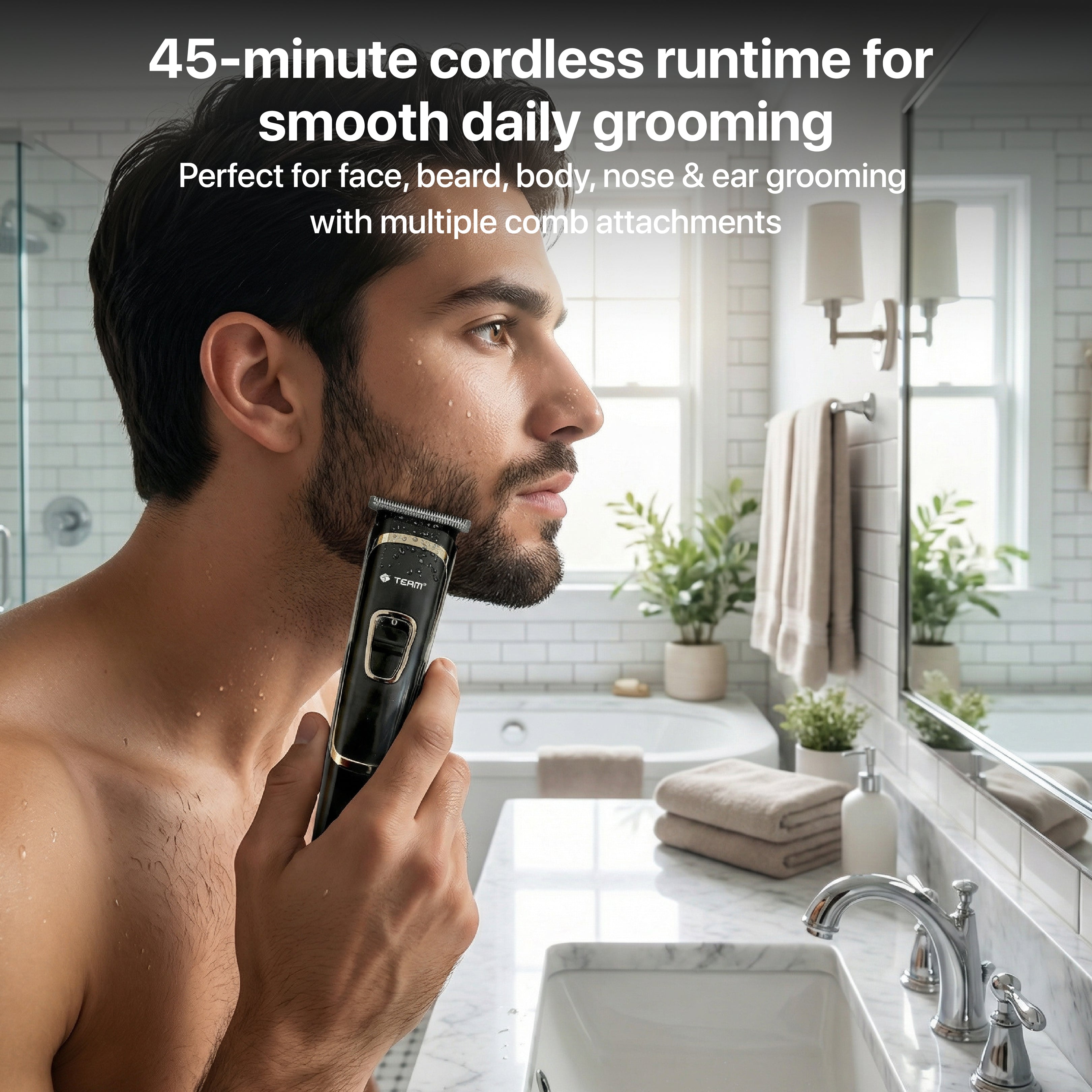 Rechargeable Hair & Beard Trimmer for Men
