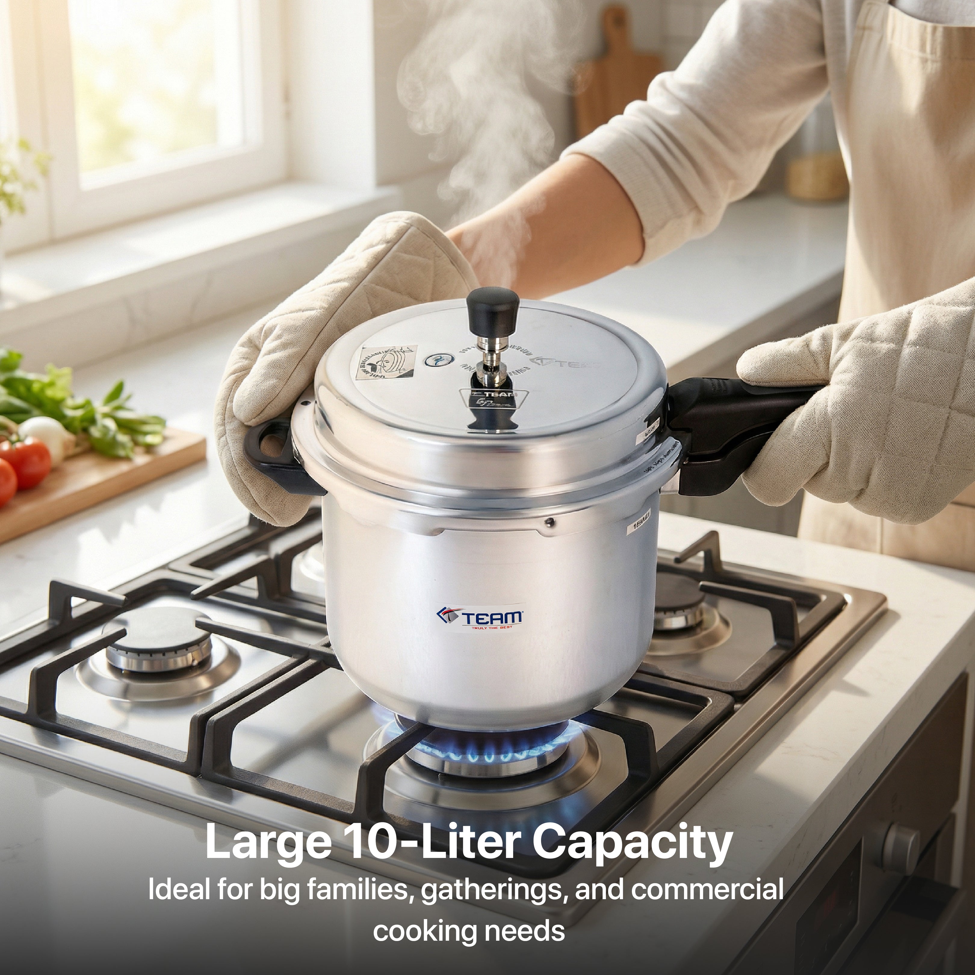 Aluminium Pressure Cooker 10L
