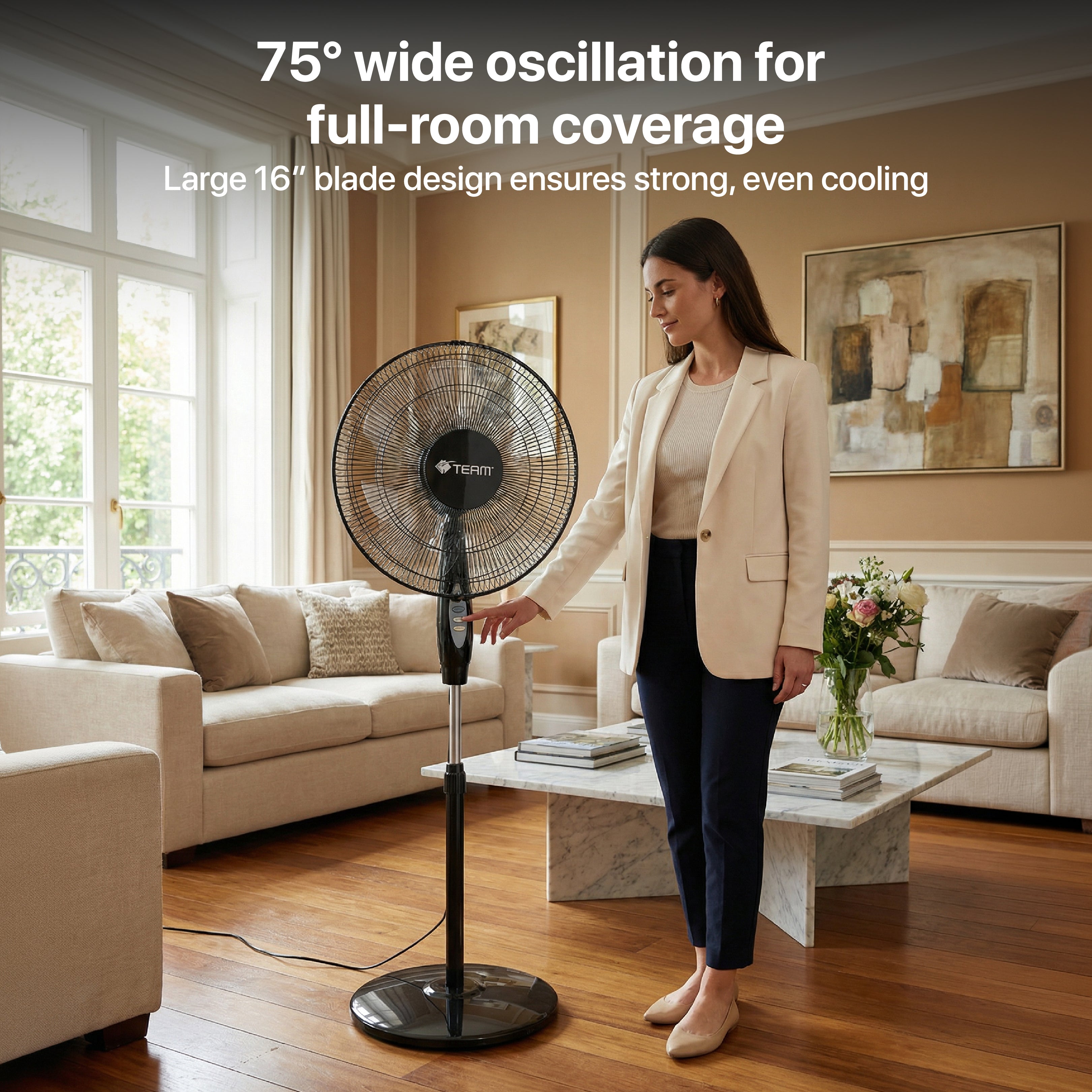 Stand Fan 16-Inch | 3 Speed Level