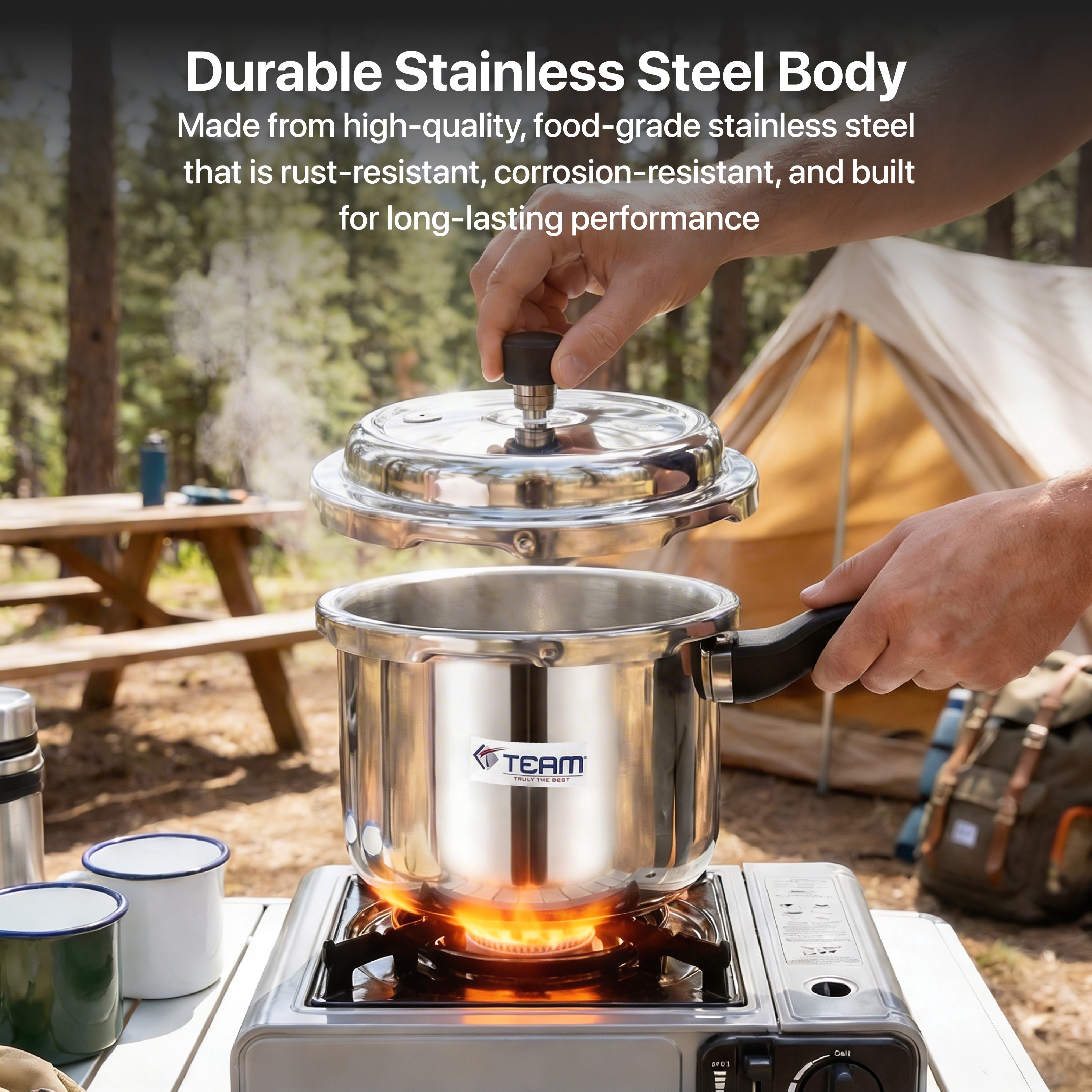 Stainless Steel Pressure Cooker 3L