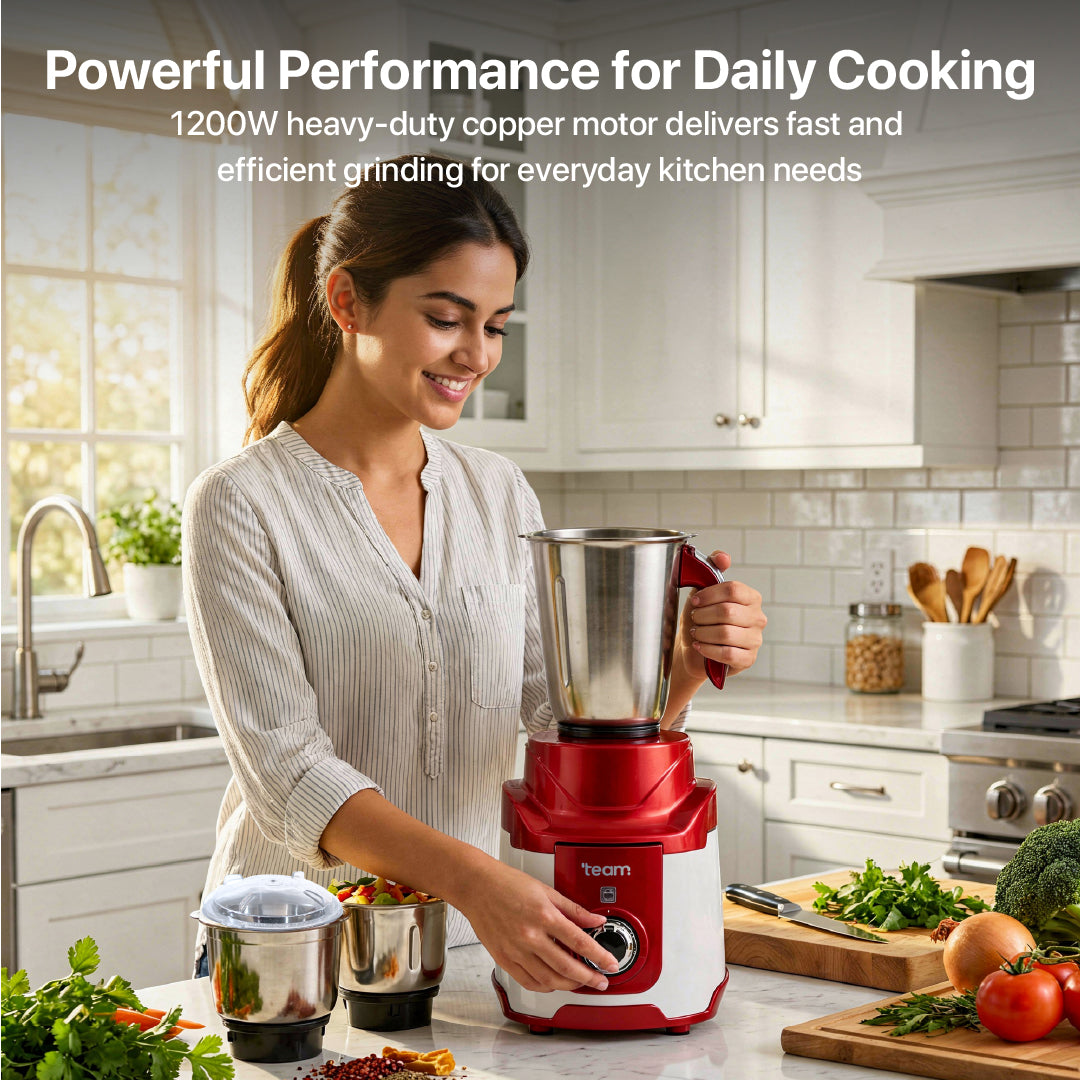 3 in 1 Mixer Grinder 1200W | 3 Speed Control
