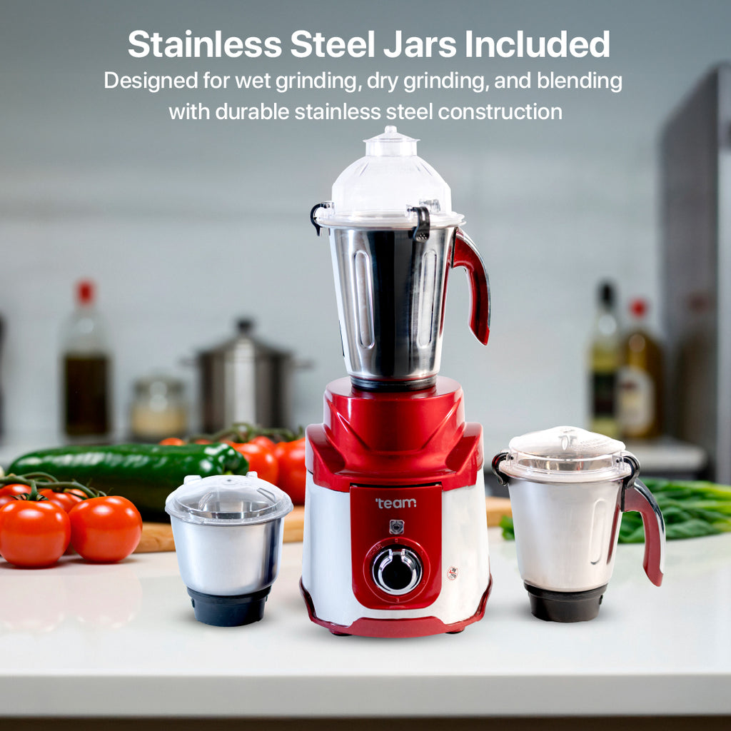 3 in 1 Mixer Grinder 1200W | 3 Speed Control