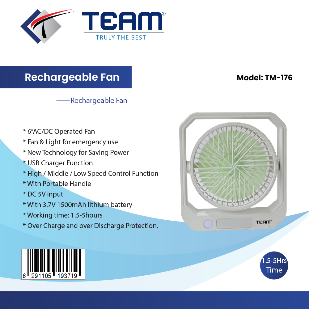 Rechargeable Portable Fan