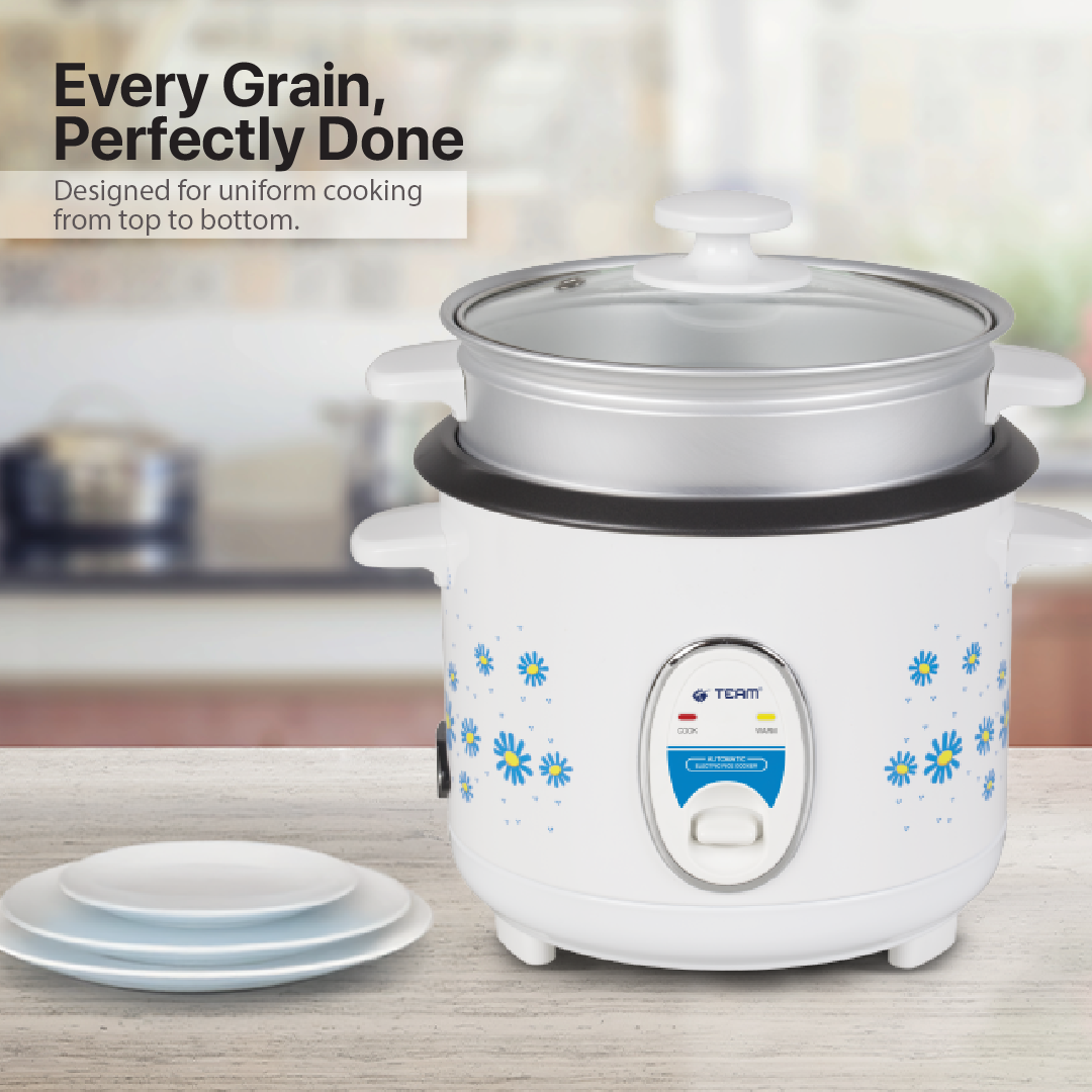 1L Rice Cooker with Steamer