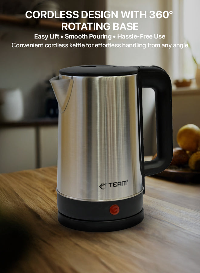 1500W Stainless Steel Cordless Electric Kettle 1.5L
