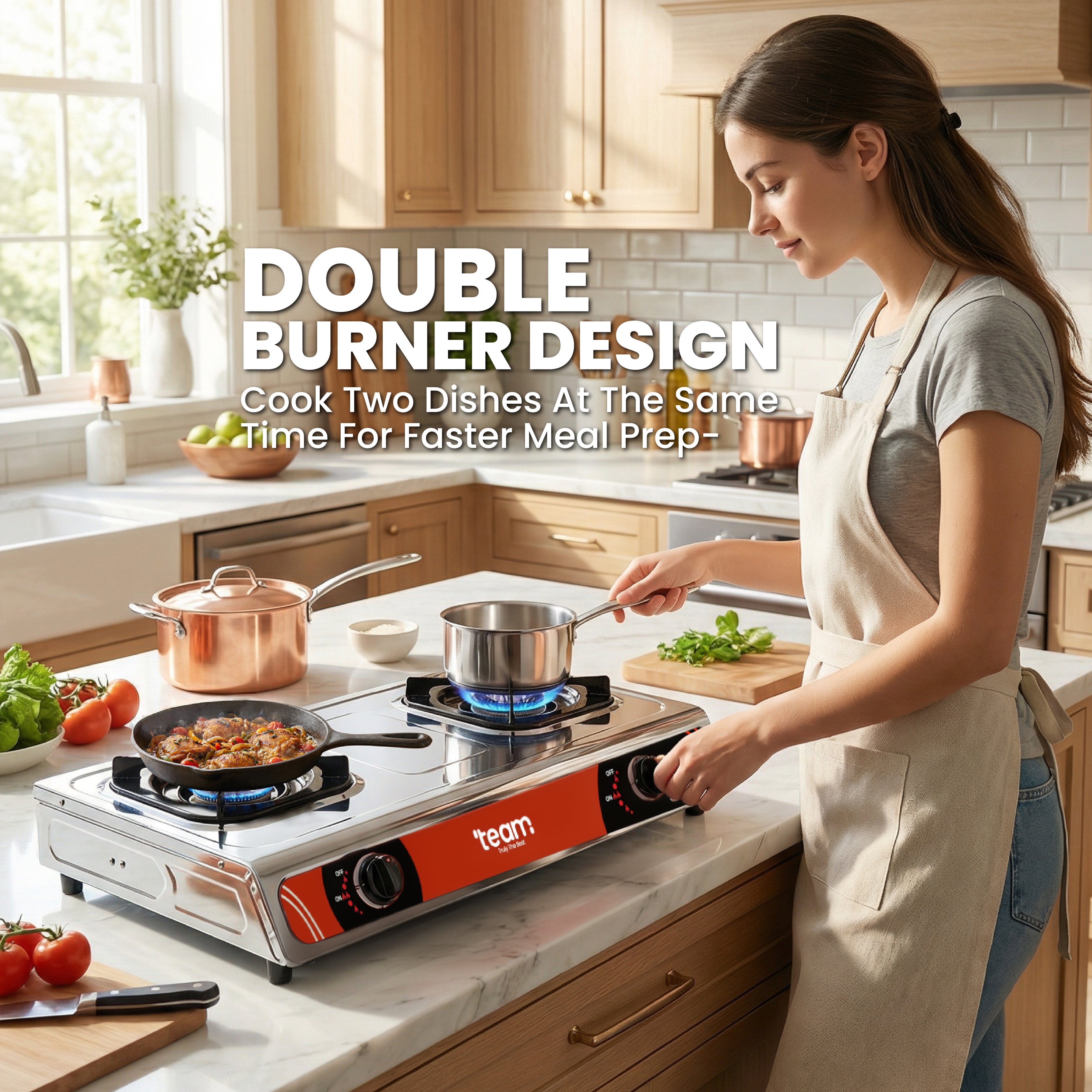 Double Burner Gas Cooker