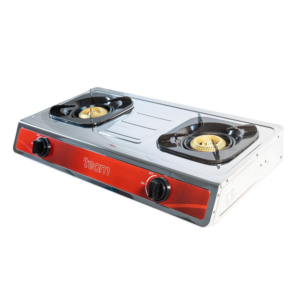 Stainless Steel Double Burner Gas Stove