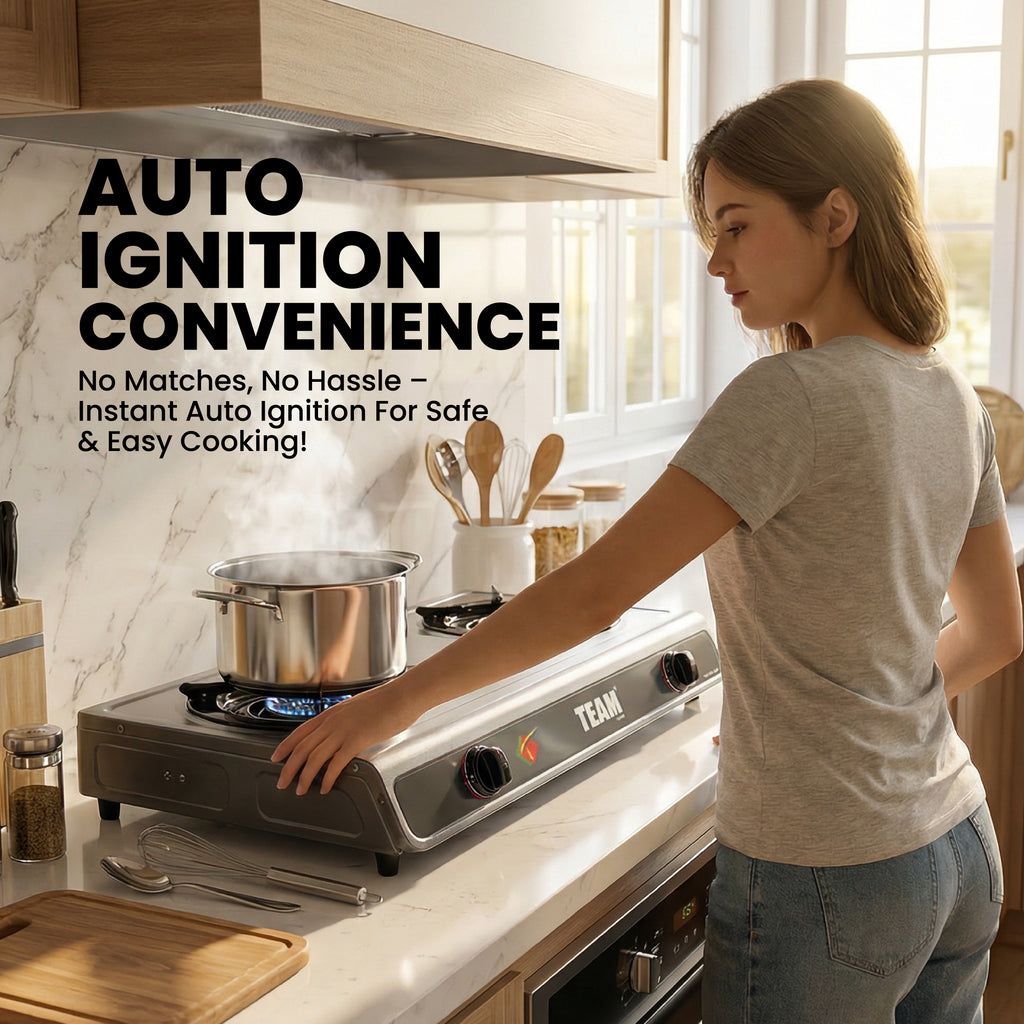 Gas Cooker Non-Stick Double Burner