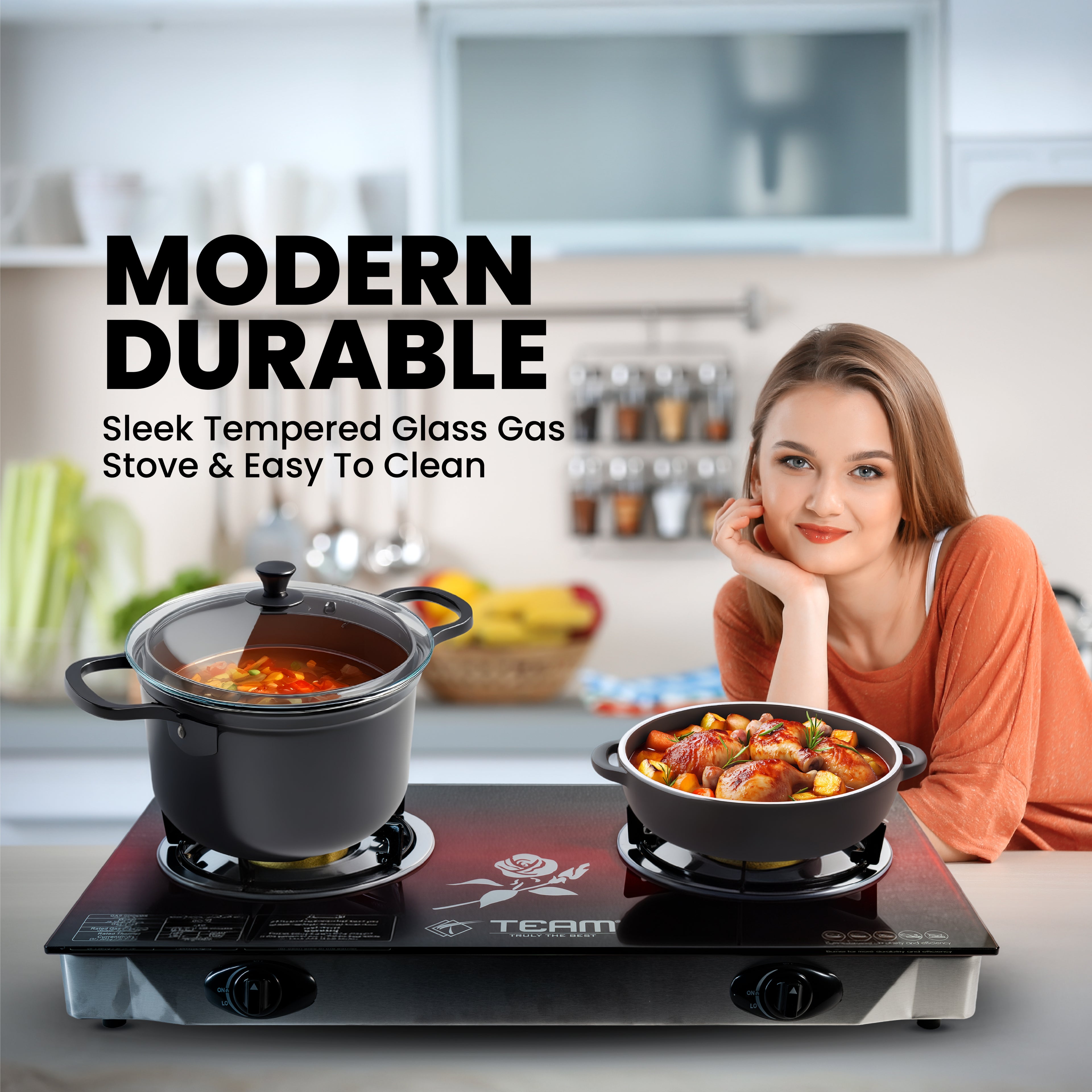 Tempered Glass Gas Stove