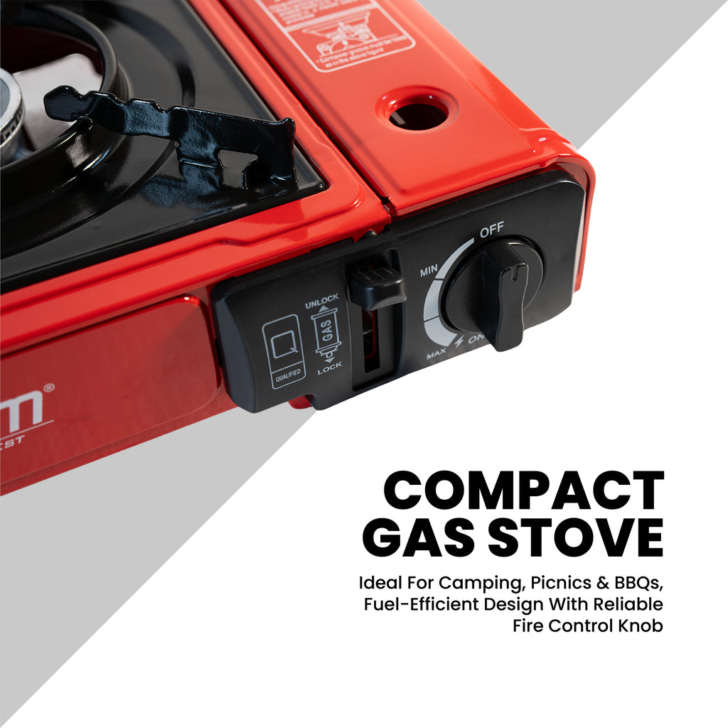Portable Camp Gas Stove Red
