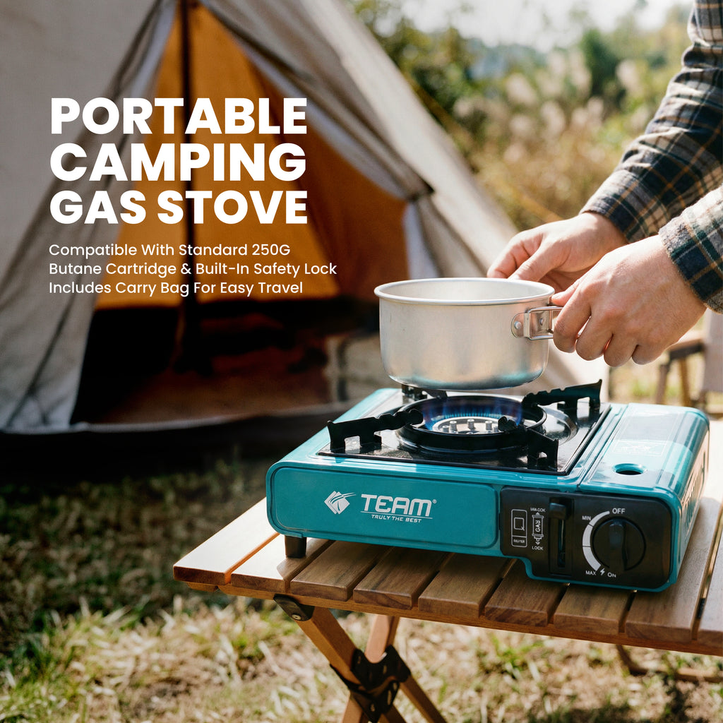Portable Camp Gas Stove Blue