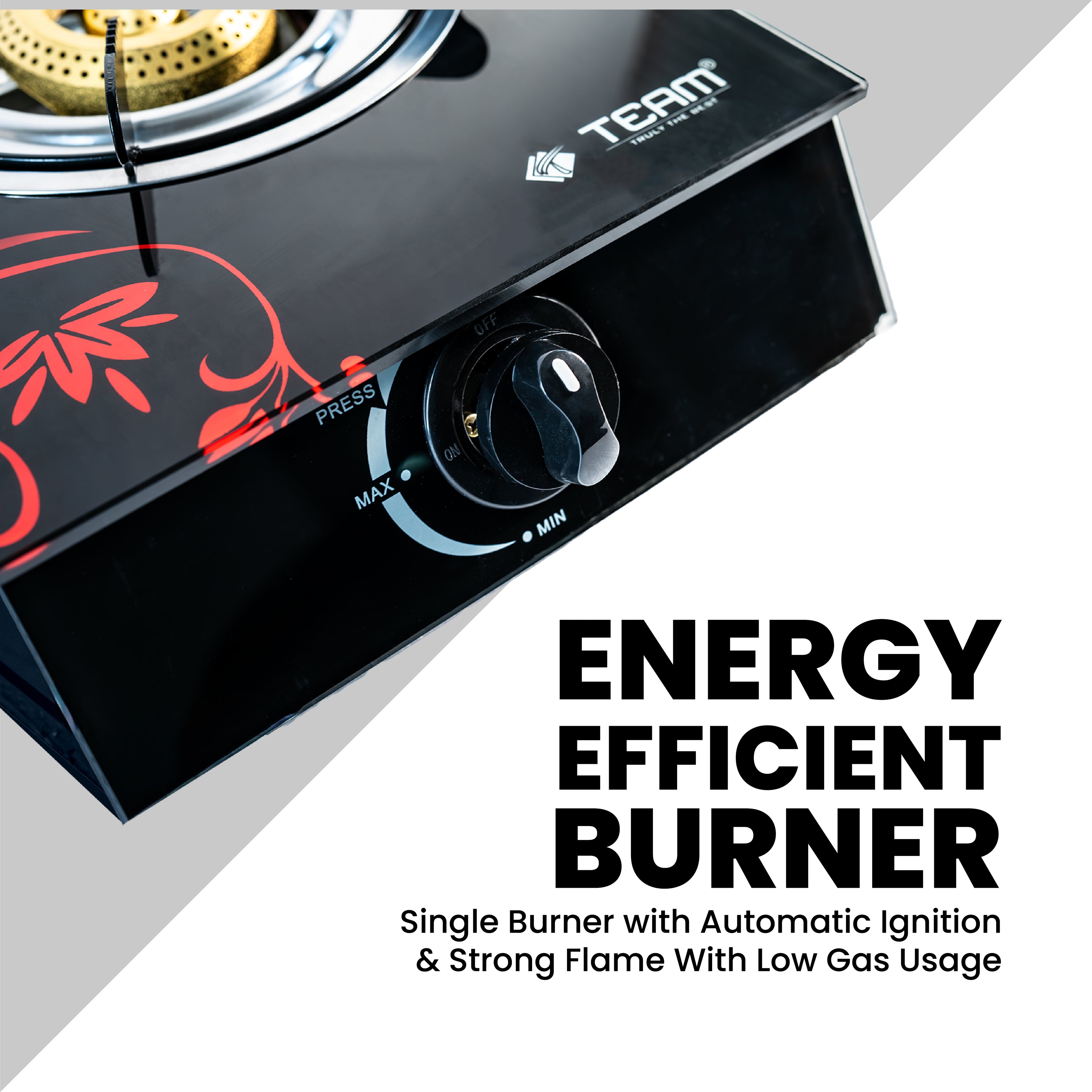 Single Burner Glass Top Gas Stove