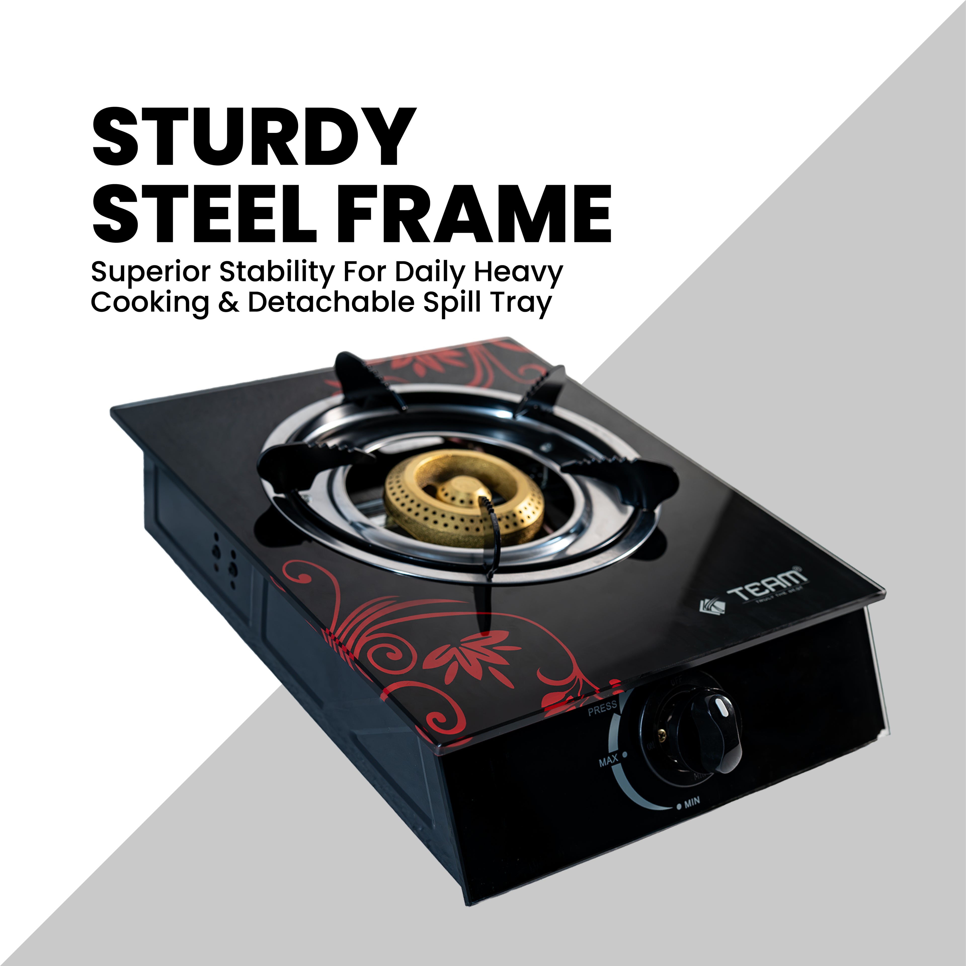 Single Burner Glass Top Gas Stove