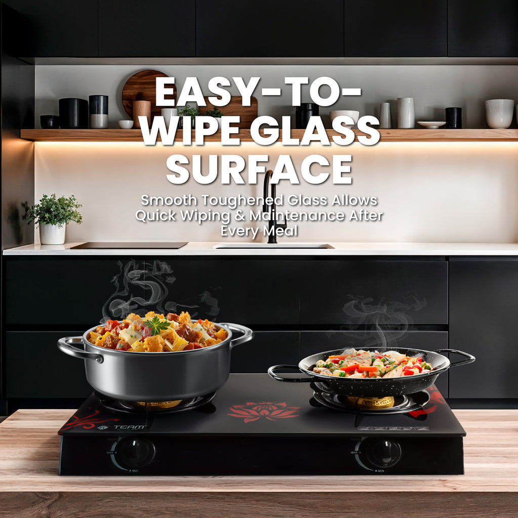 2 Burner Glass Top Gas Stove