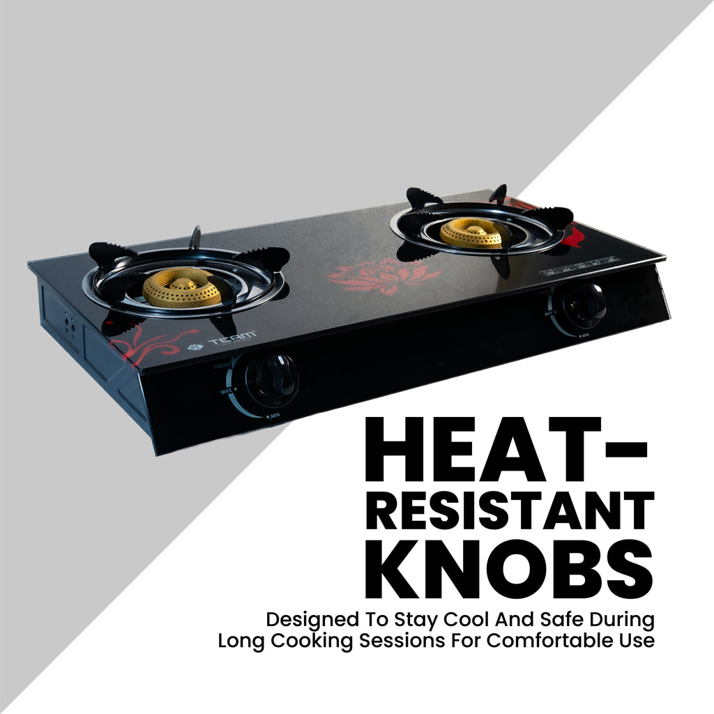 2 Burner Glass Top Gas Stove