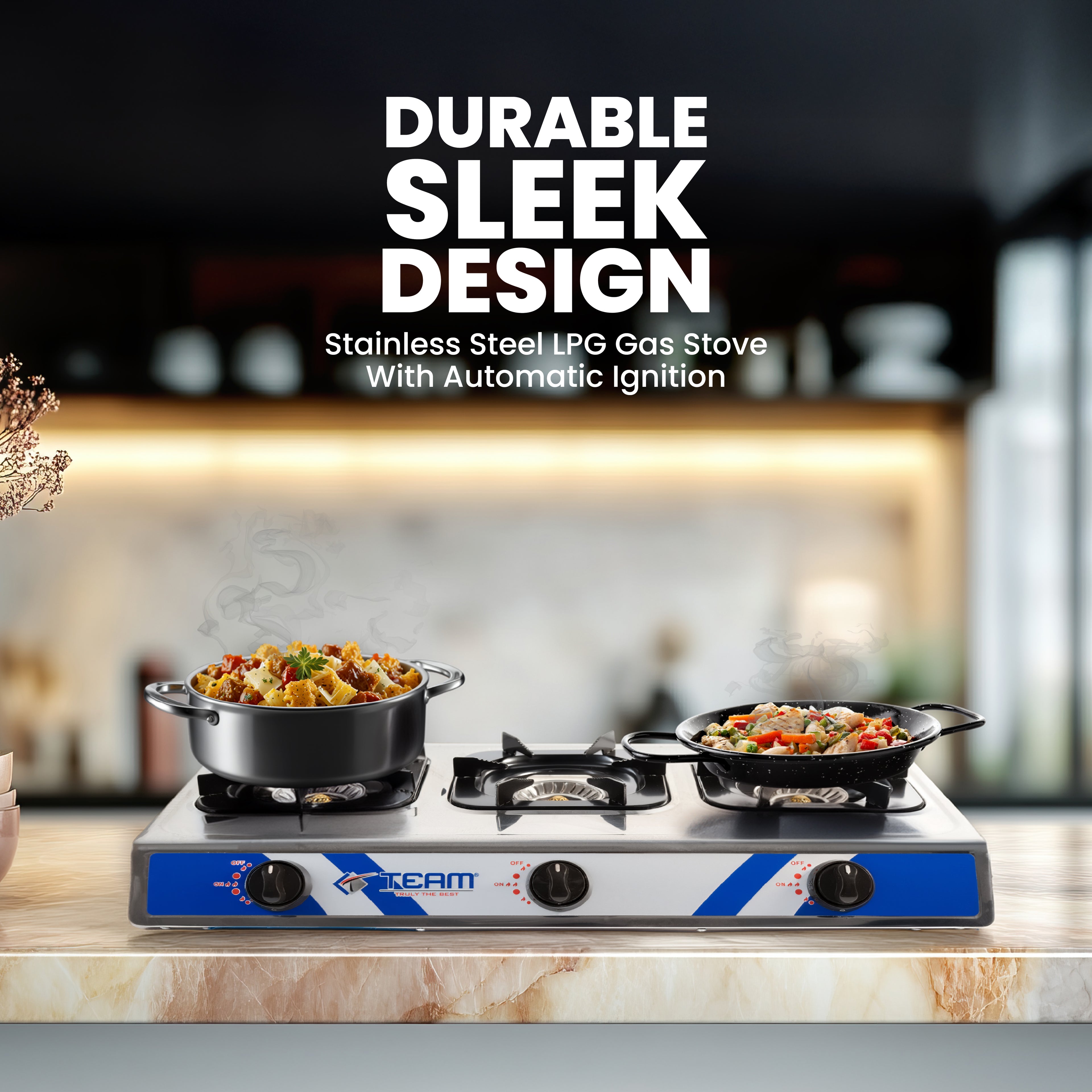 Triple Burner Gas Stove