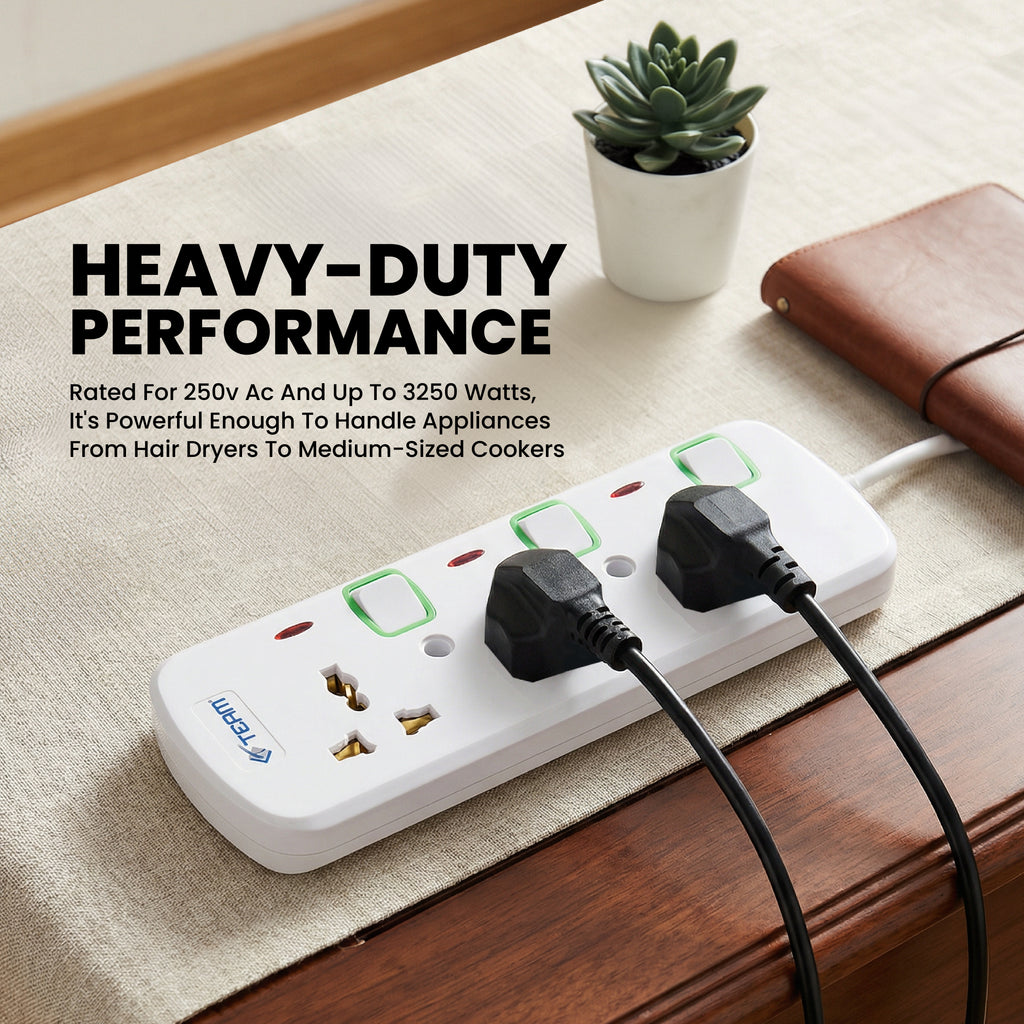 3‑Way Extension Power Socket – 3M
