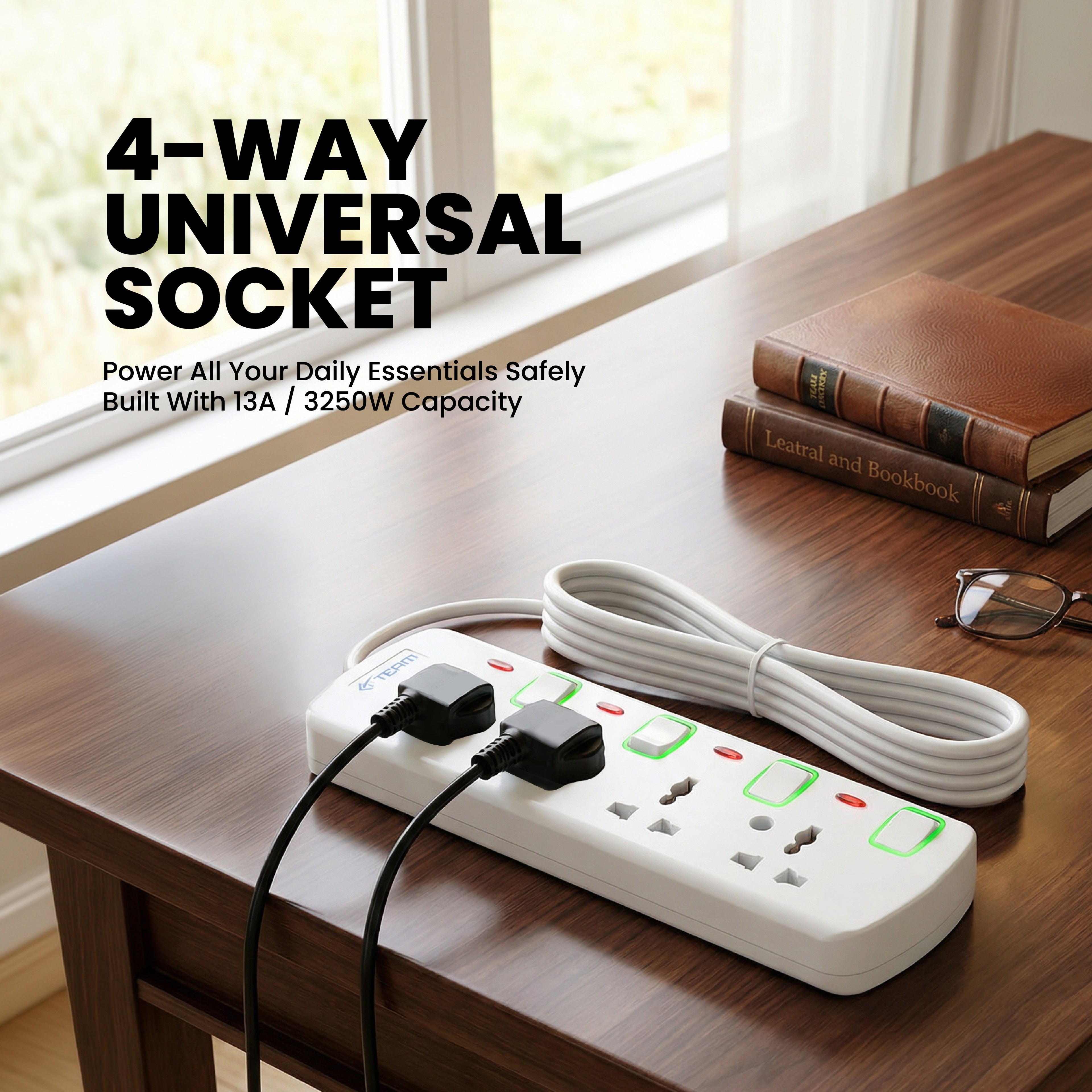 4‑Way Extension Cord 3M