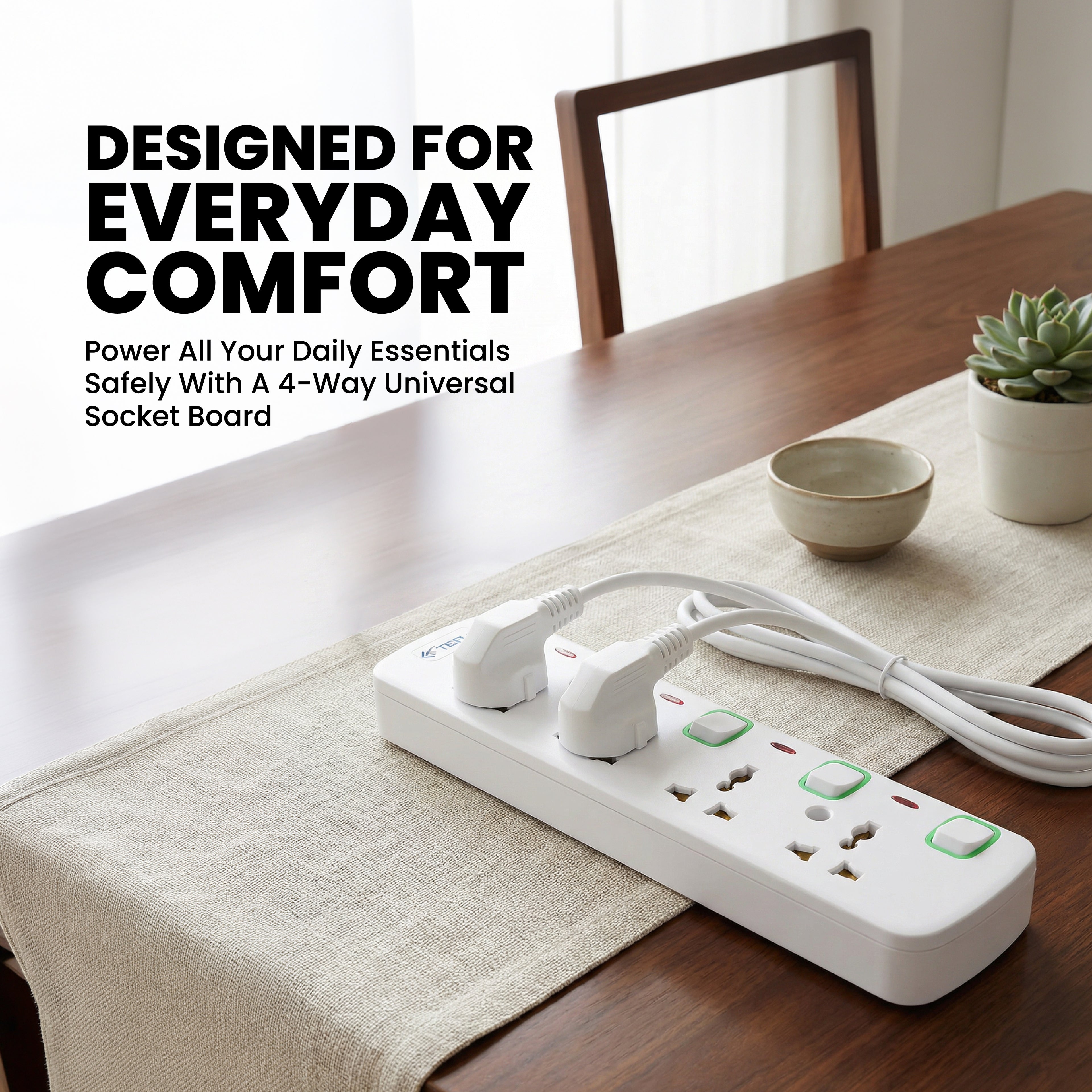 4‑Way Extension Socket 5M