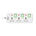 3-Way Universal Extension Socket with Individual Switches | 3 Meter Cable |