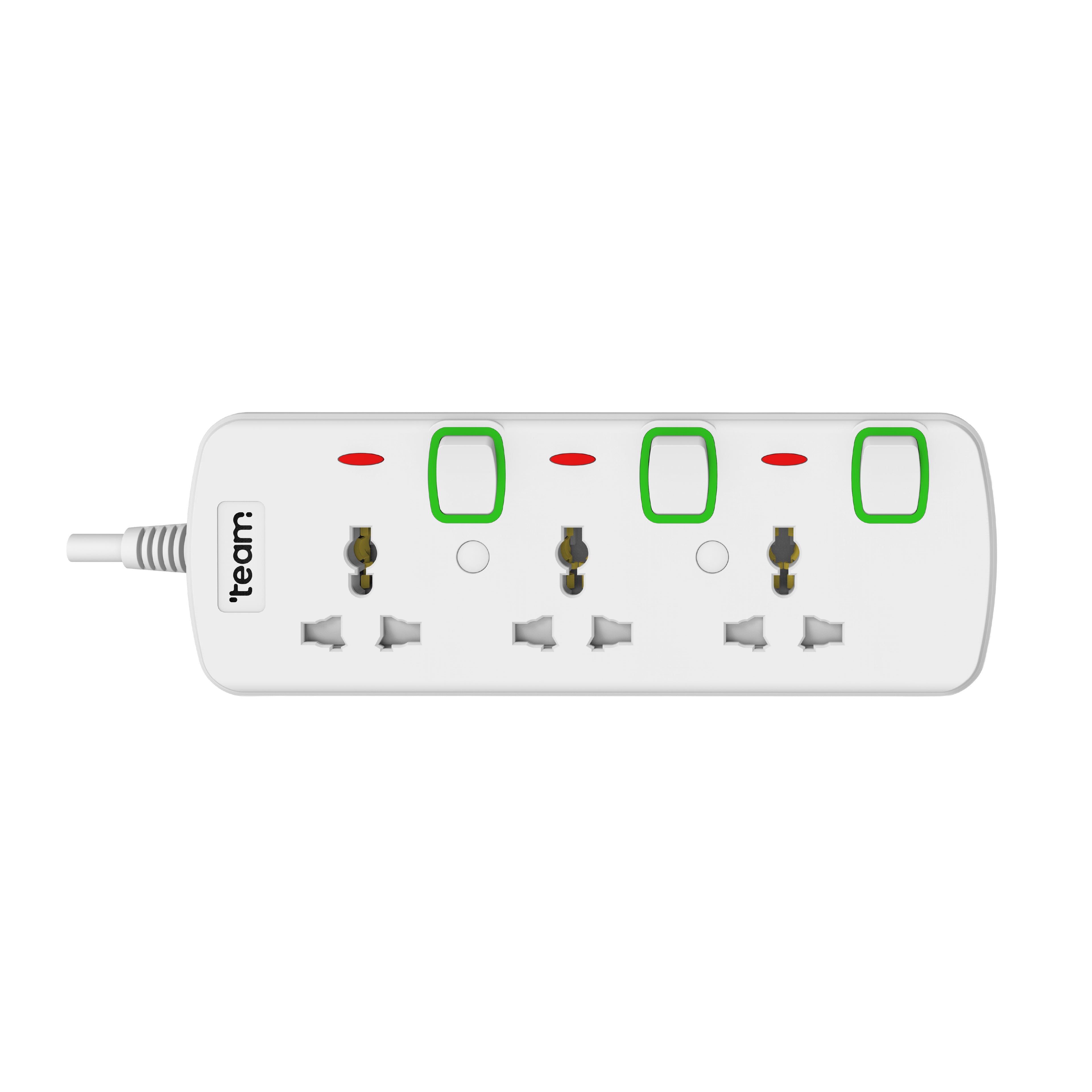 3-Way Universal Extension Socket with Individual Switches | 3 Meter Cable |