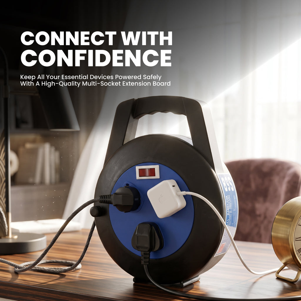 10M Extension Reel  | 3-Way Universal Socket