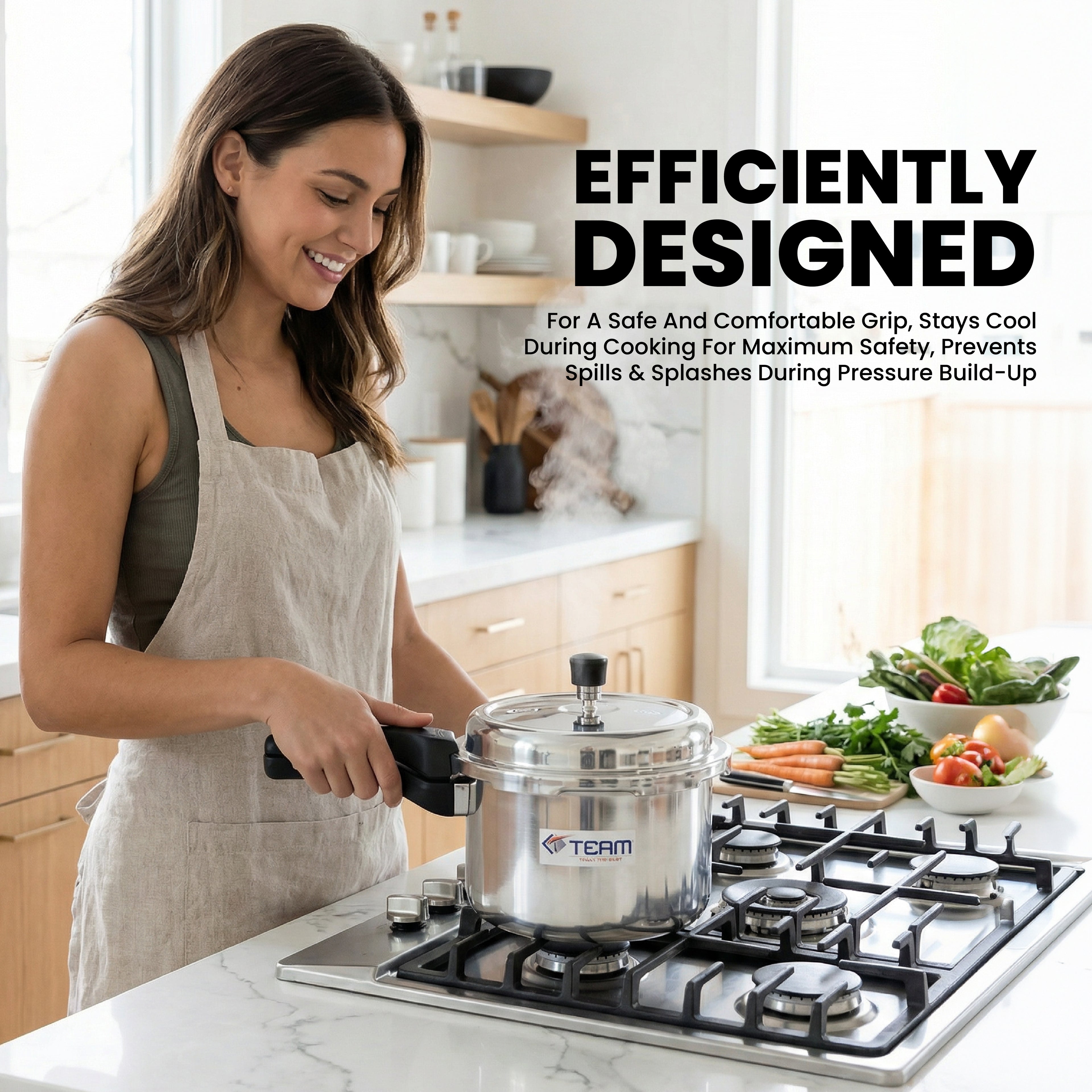 Stainless Steel Pressure Cooker - 5L