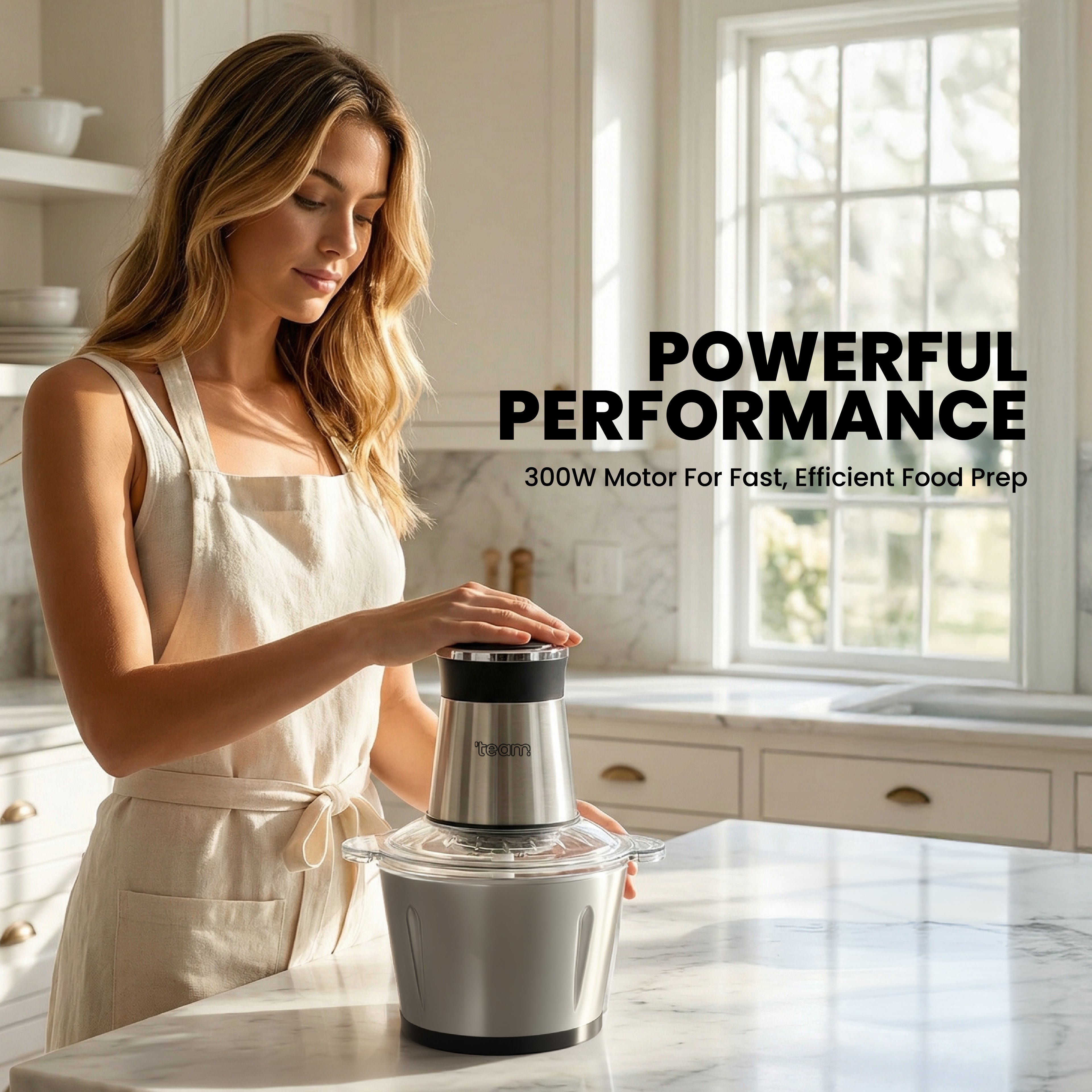 300W Electric Food Processor & Chopper 3L