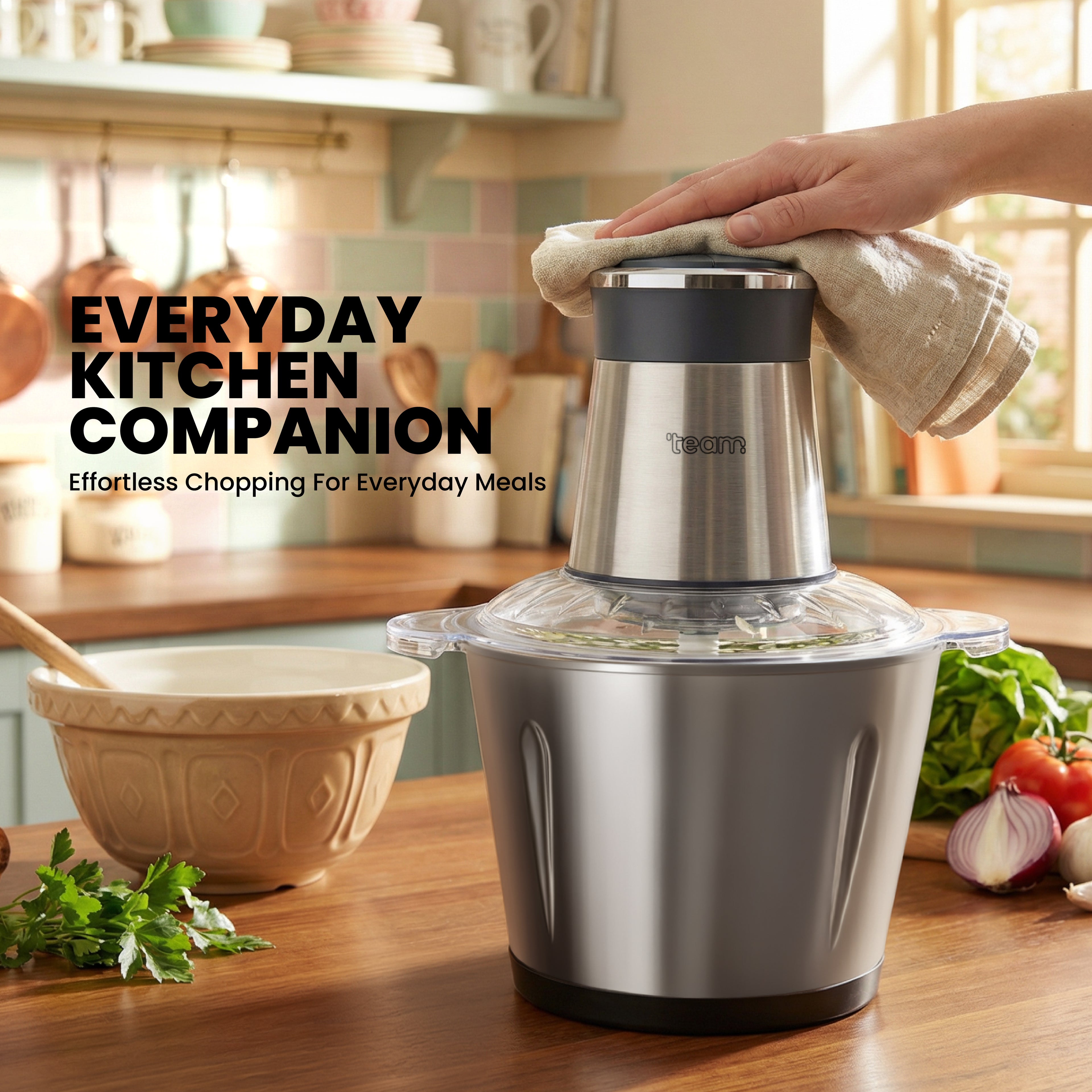 300W Electric Food Processor & Chopper 3L