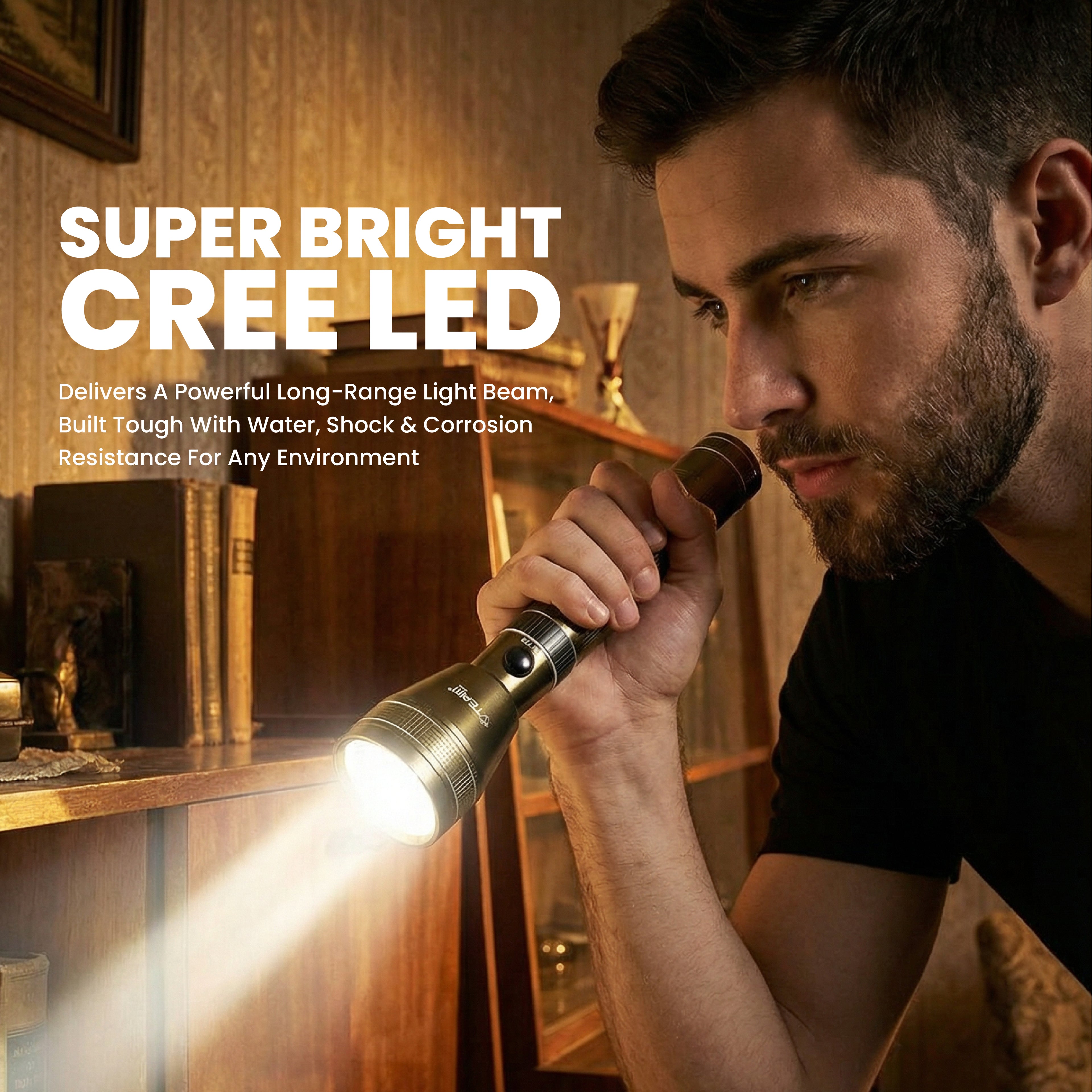 Rechargeable Torch - Gold