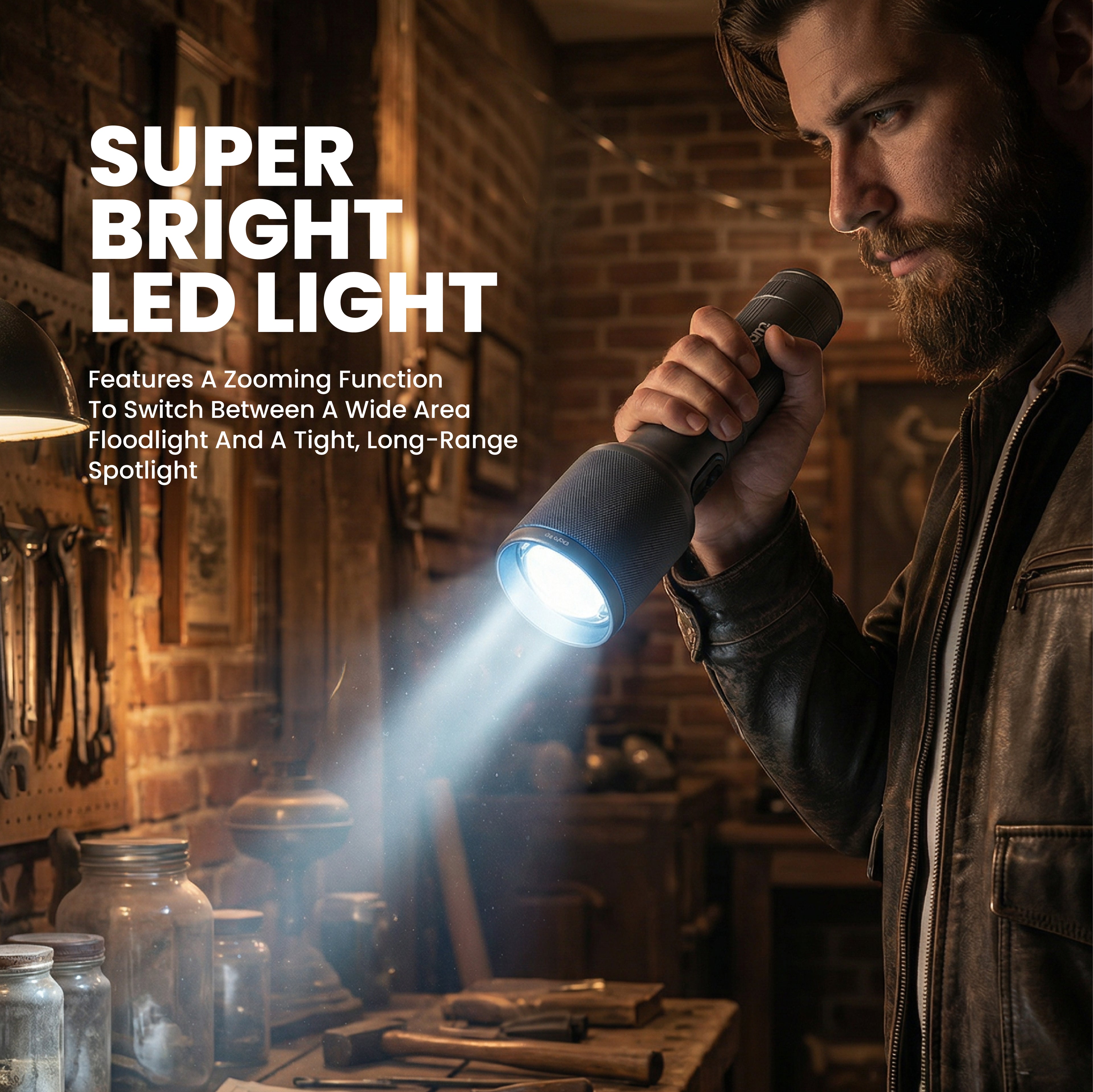 LED Rechargeable Laser Torch