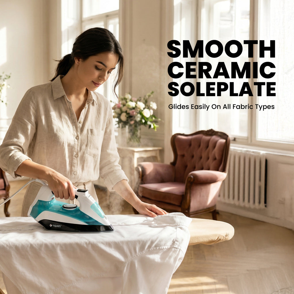 Steam Iron Ceramic Sole Plate