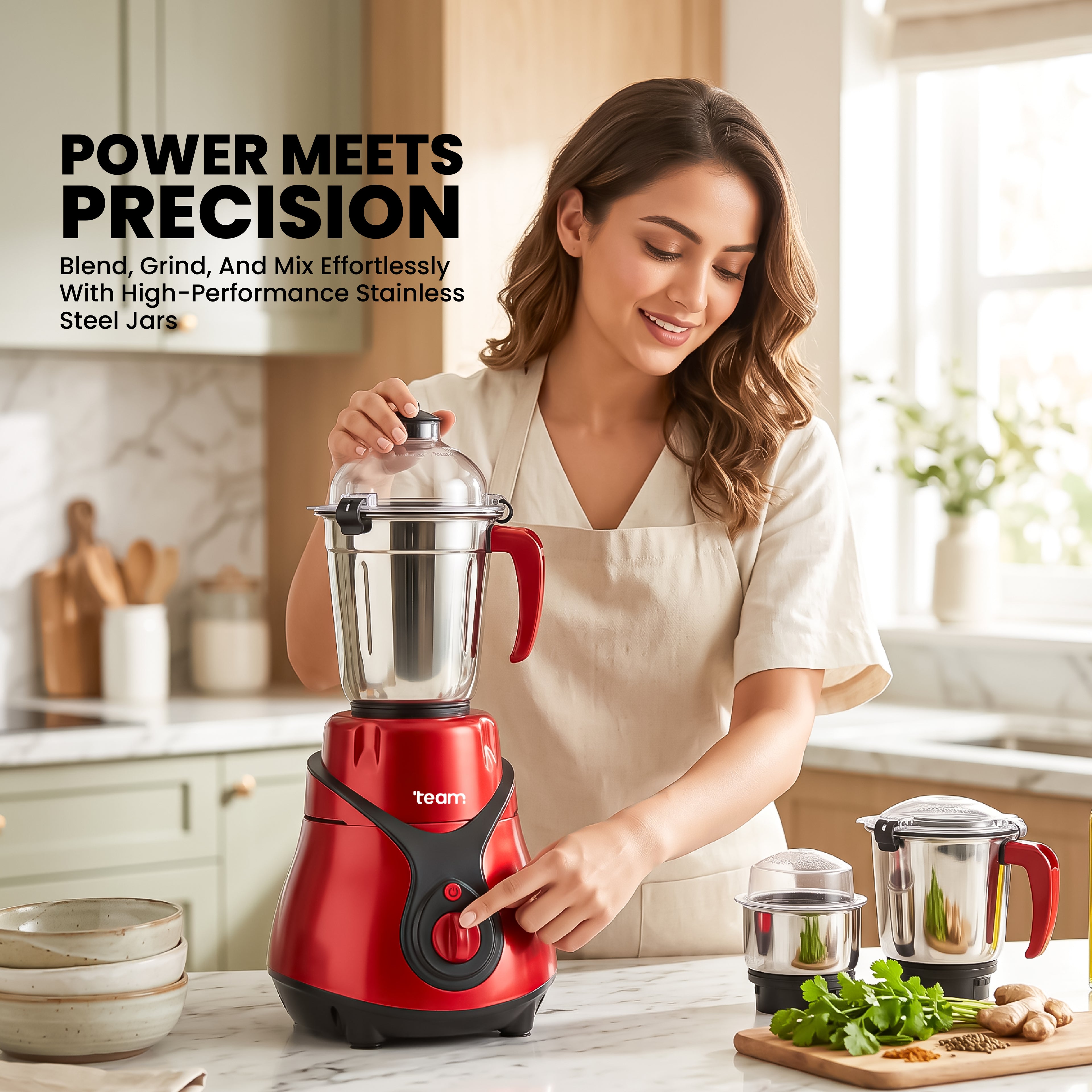 750W Mixer Grinder | 4 Speed Control with Incher