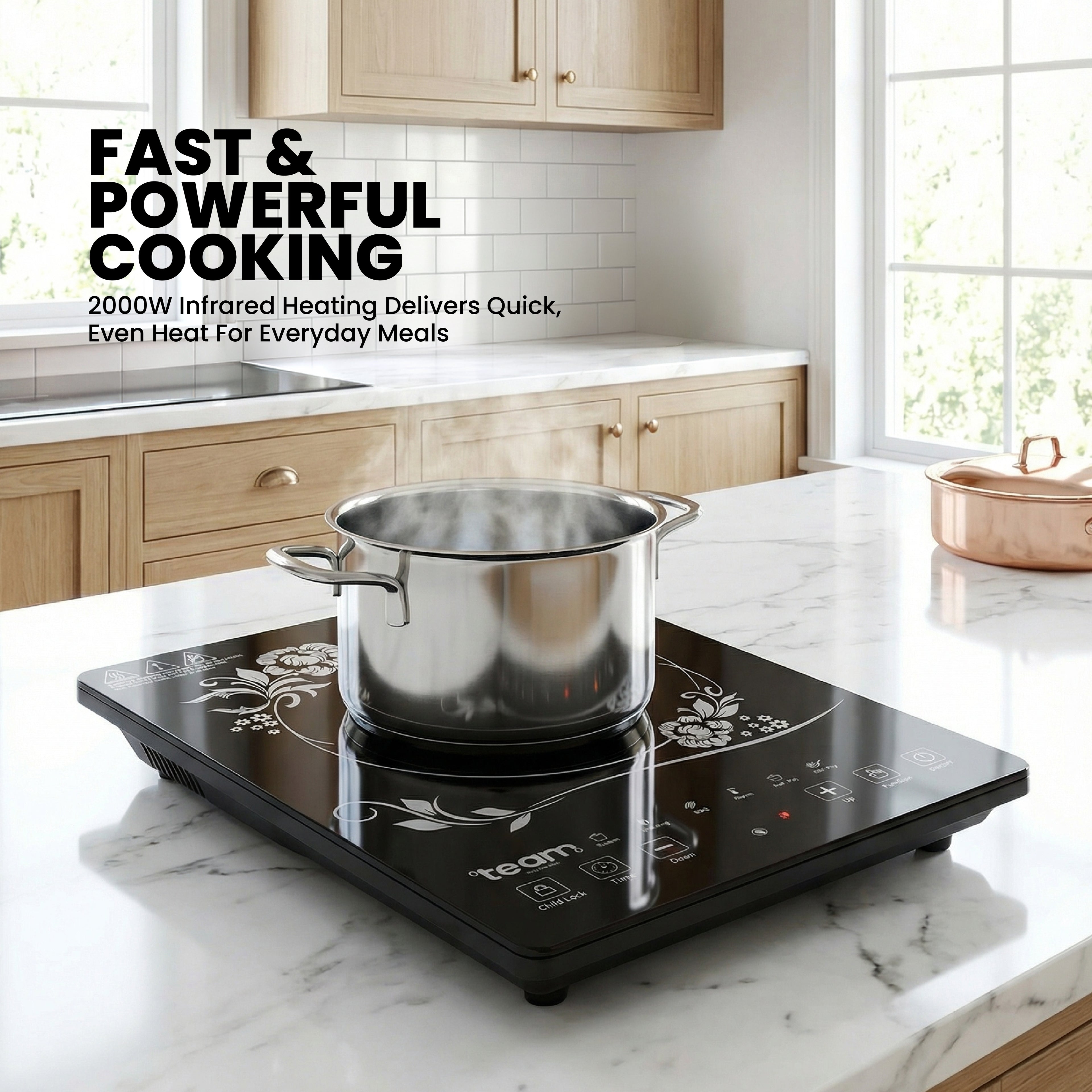 2000W Touch Control Electric Cooktop