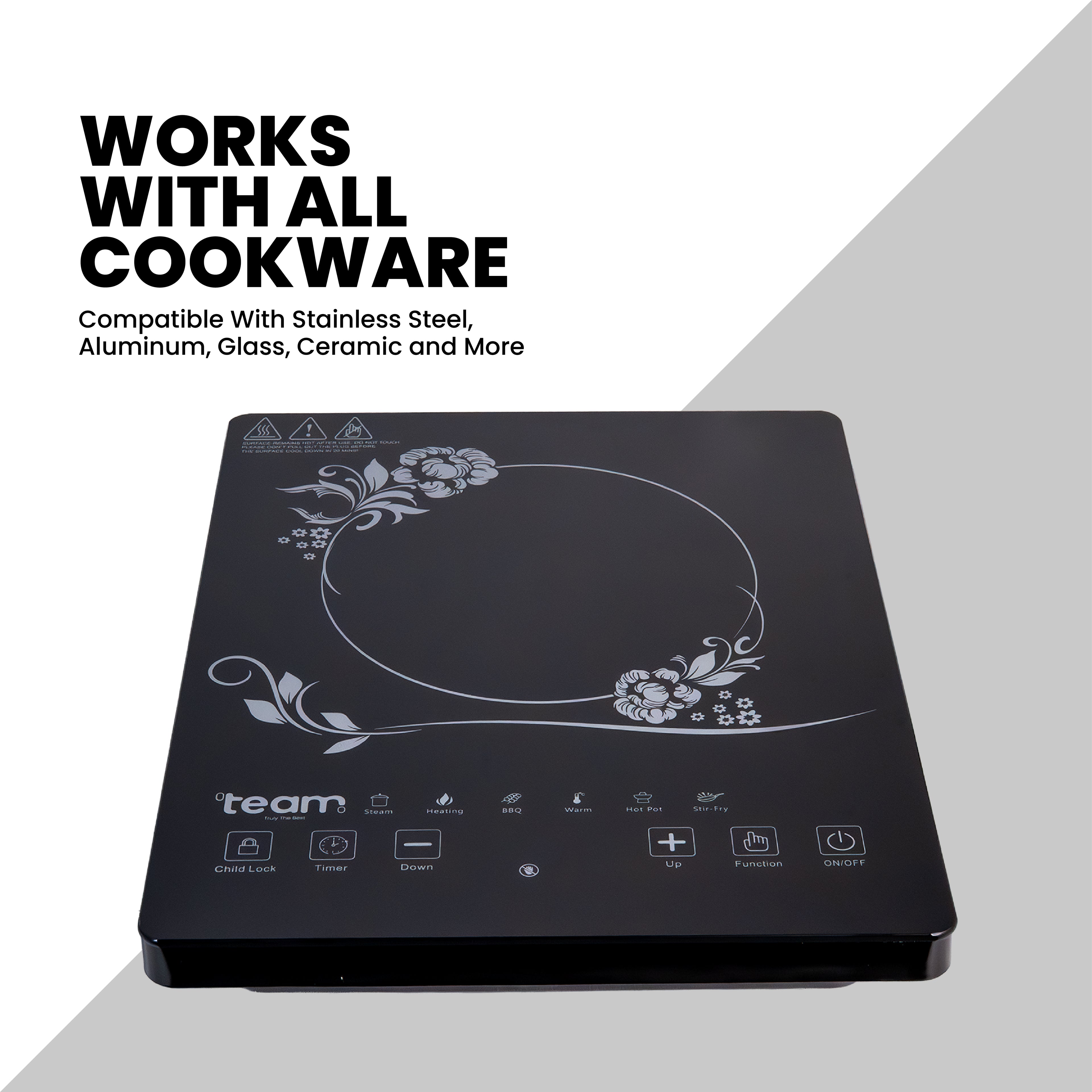 2000W Touch Control Electric Cooktop