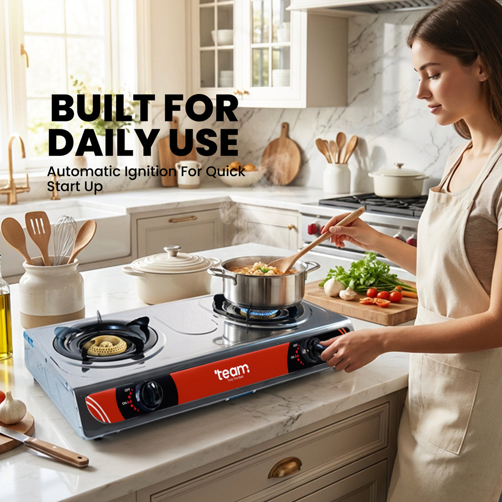 Staineless Steel 2-Burner Stove