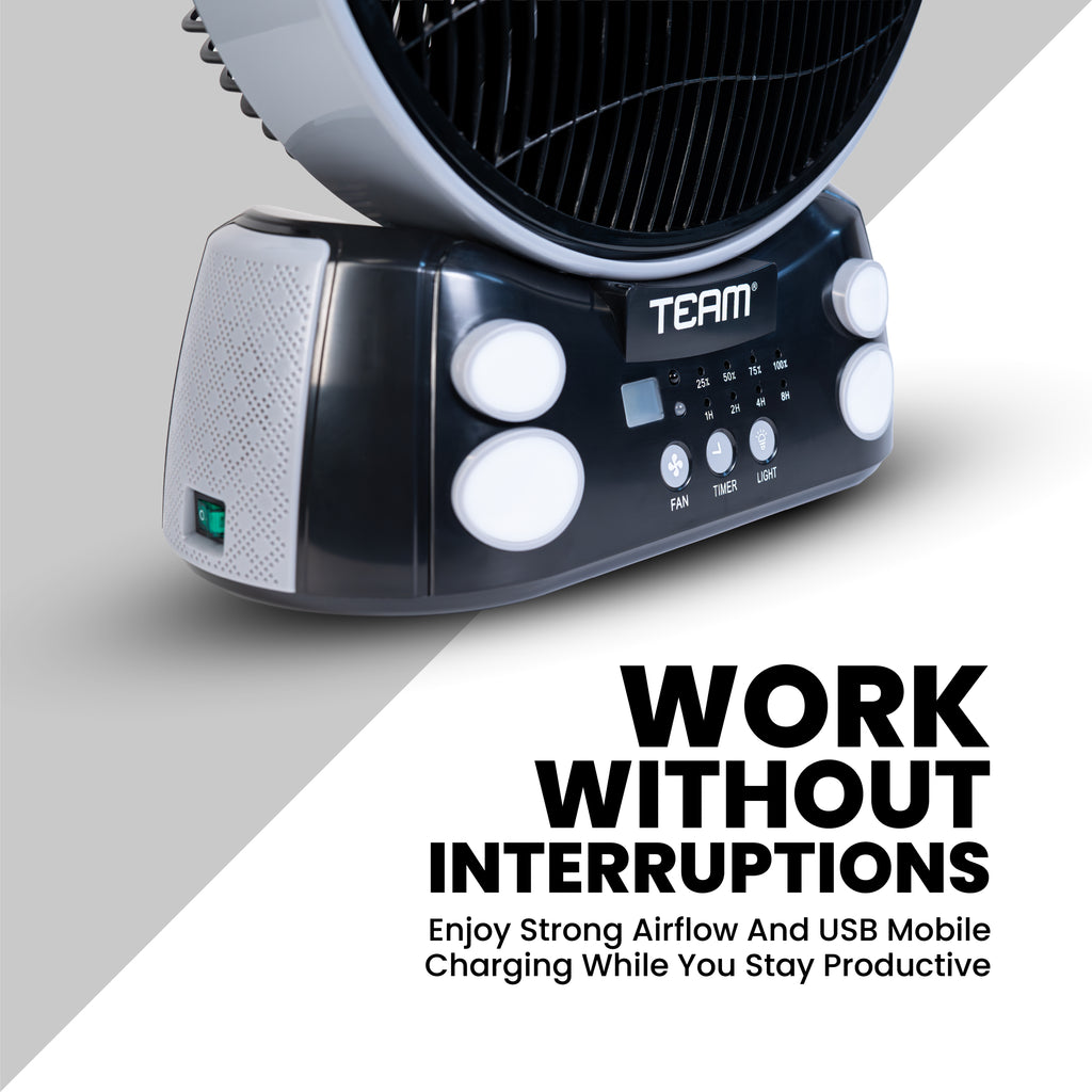 Rechargeable Emergency Fan - 12 Inch