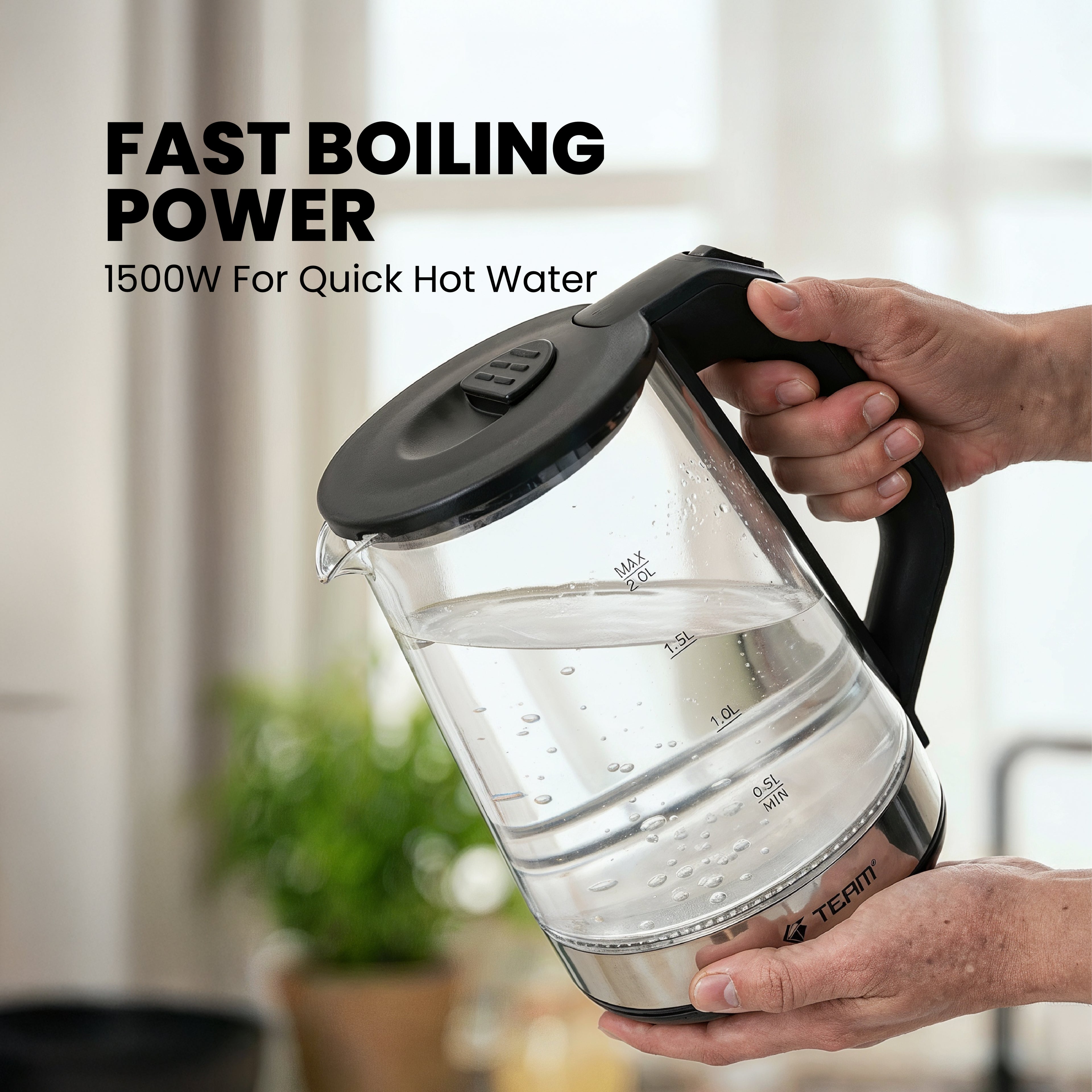Electric Glass Kettle 2.0L - 1500W